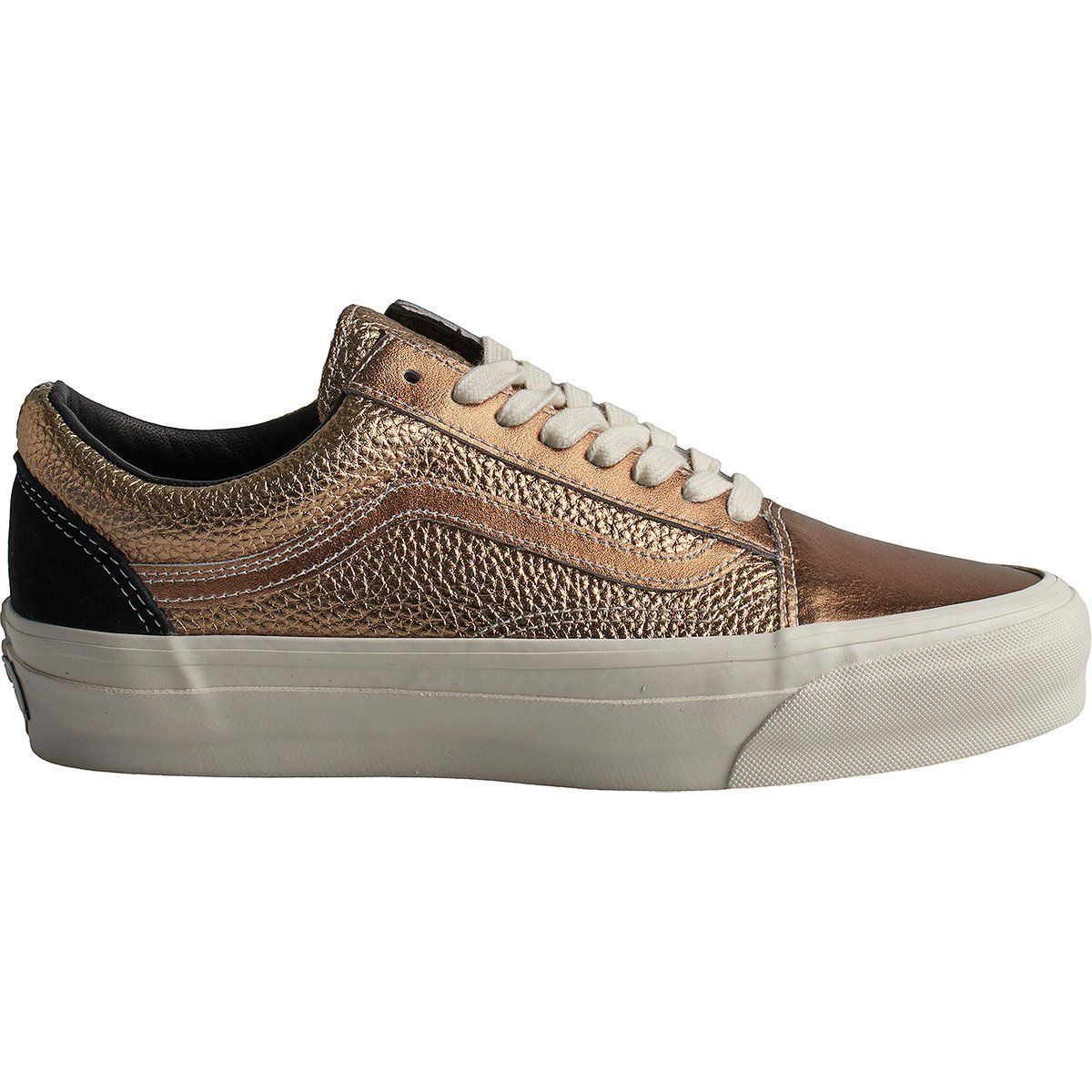 Bronze-Metallic Old Skool Leder-Sneakers