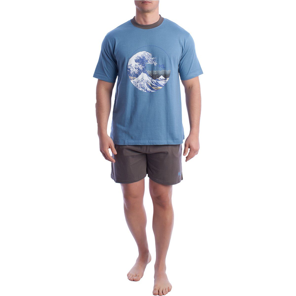 Herren-Pyjama-Set mit kurzen Ärmeln
