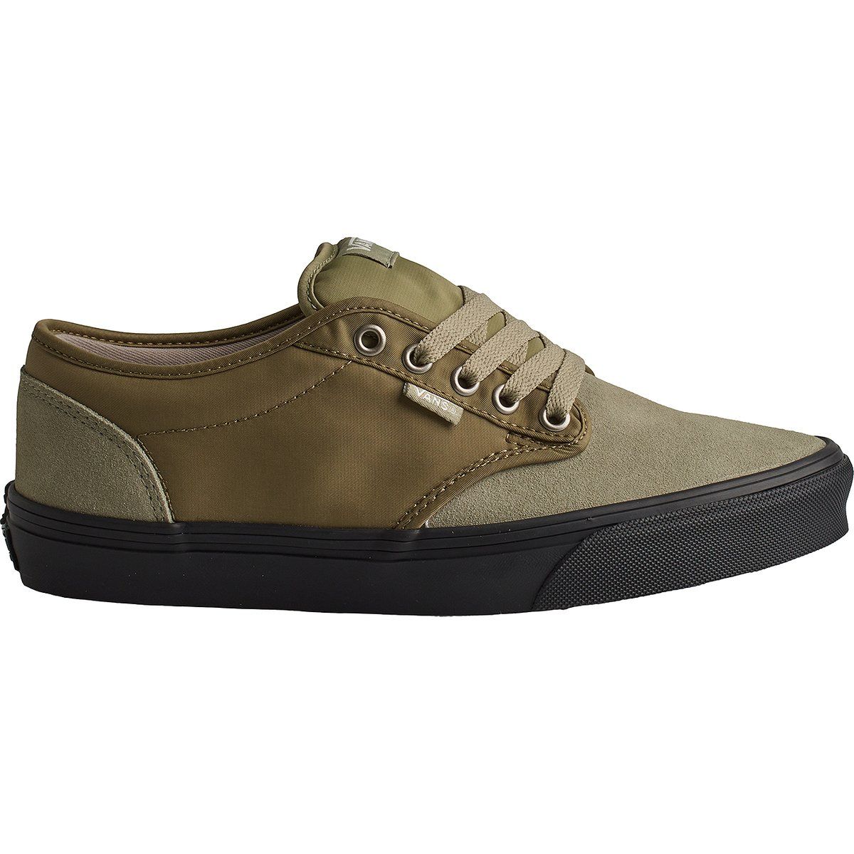Olivgrüne lässige Low-Top-Sneakers
