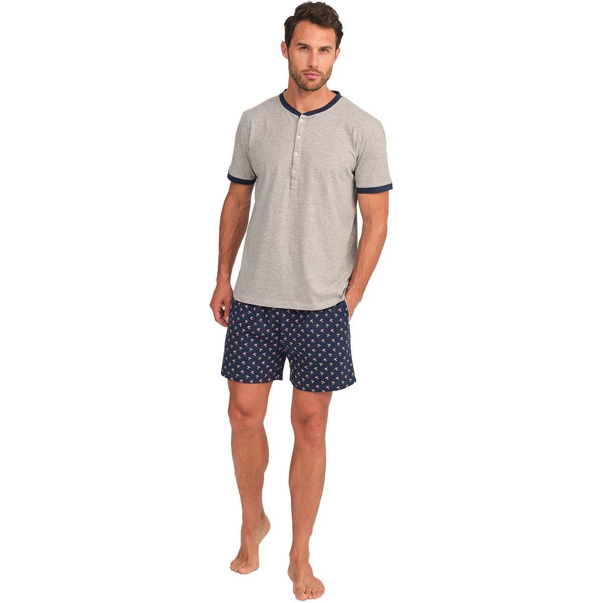 Herren Kurzarm Schlafanzug Set