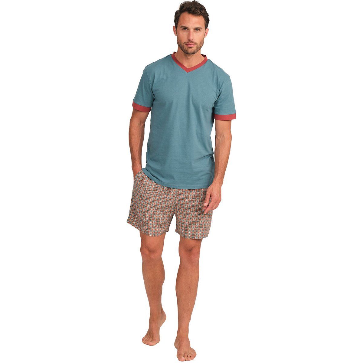 Herren Kurzarm-Pyjama-Set