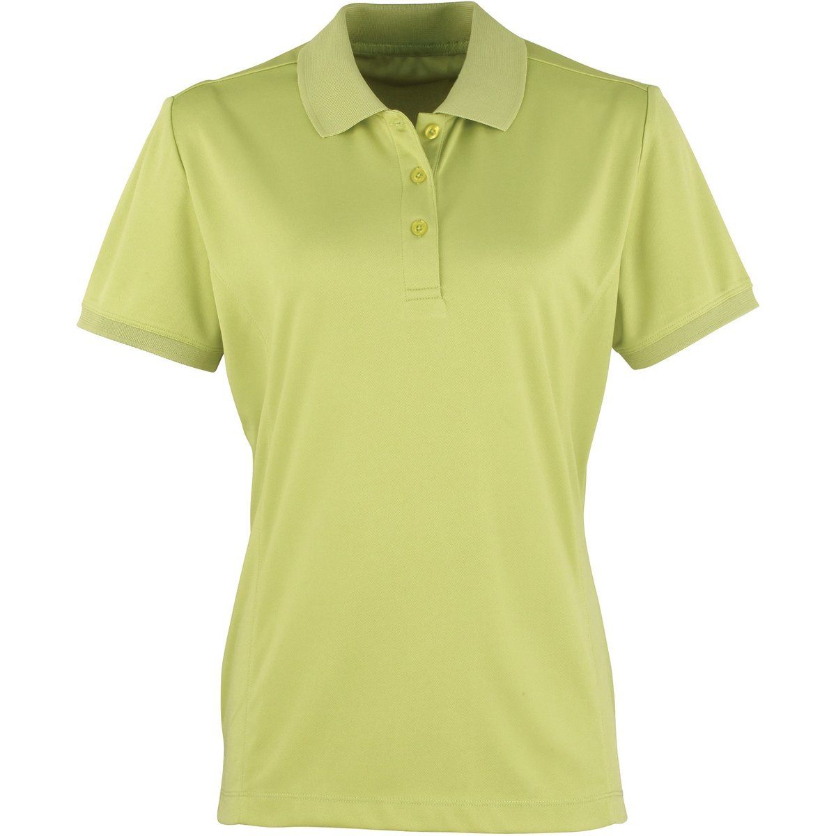 Premier Damen Coolchecker Piqué Polo-Shirt / Polohemd, Kurzarm (Limette)