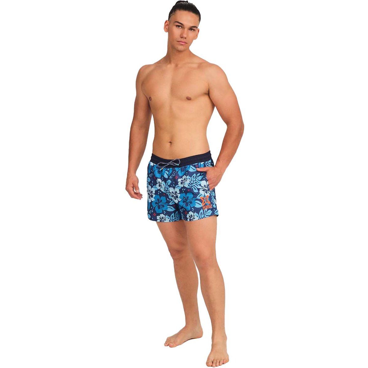 Herren Badeshorts mit Blumendruck