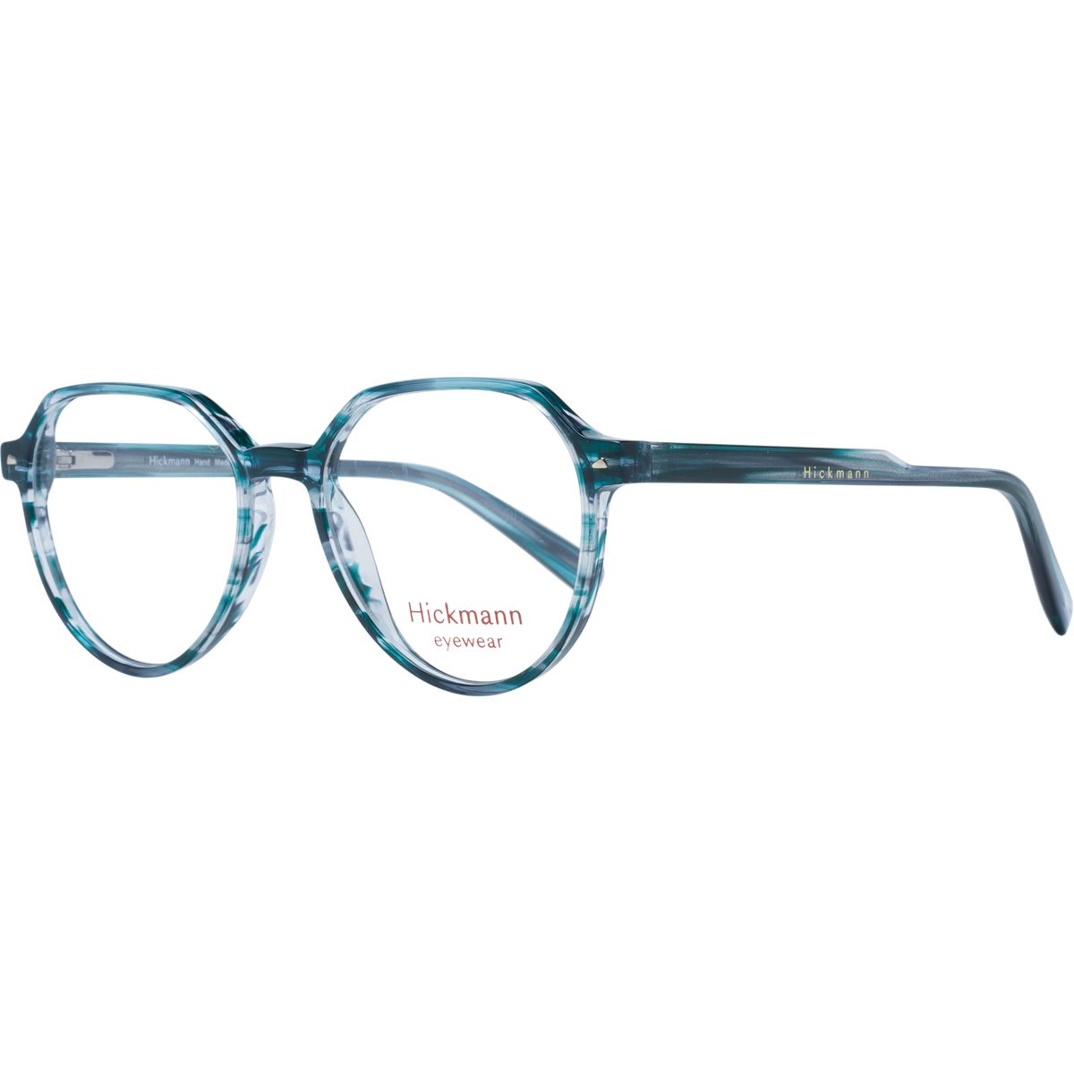 Runde achteckige Brille aus blauem Acetat