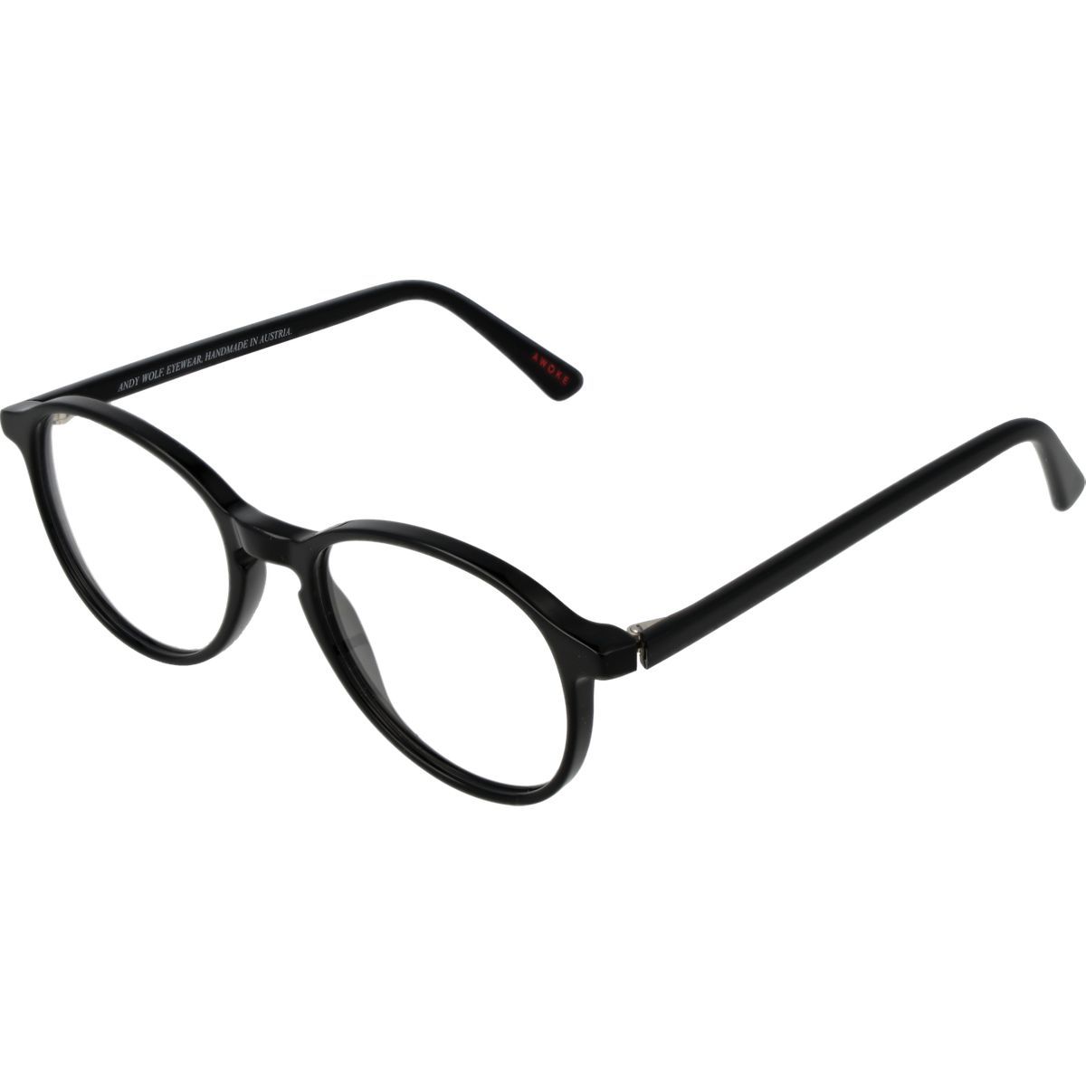 Schwarze Acetat Panto Stil Brille