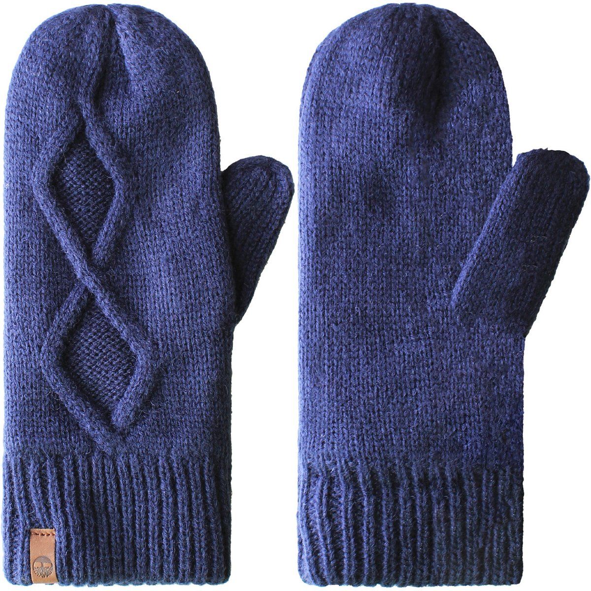 Winterhandschuhe mit Zopfmuster
