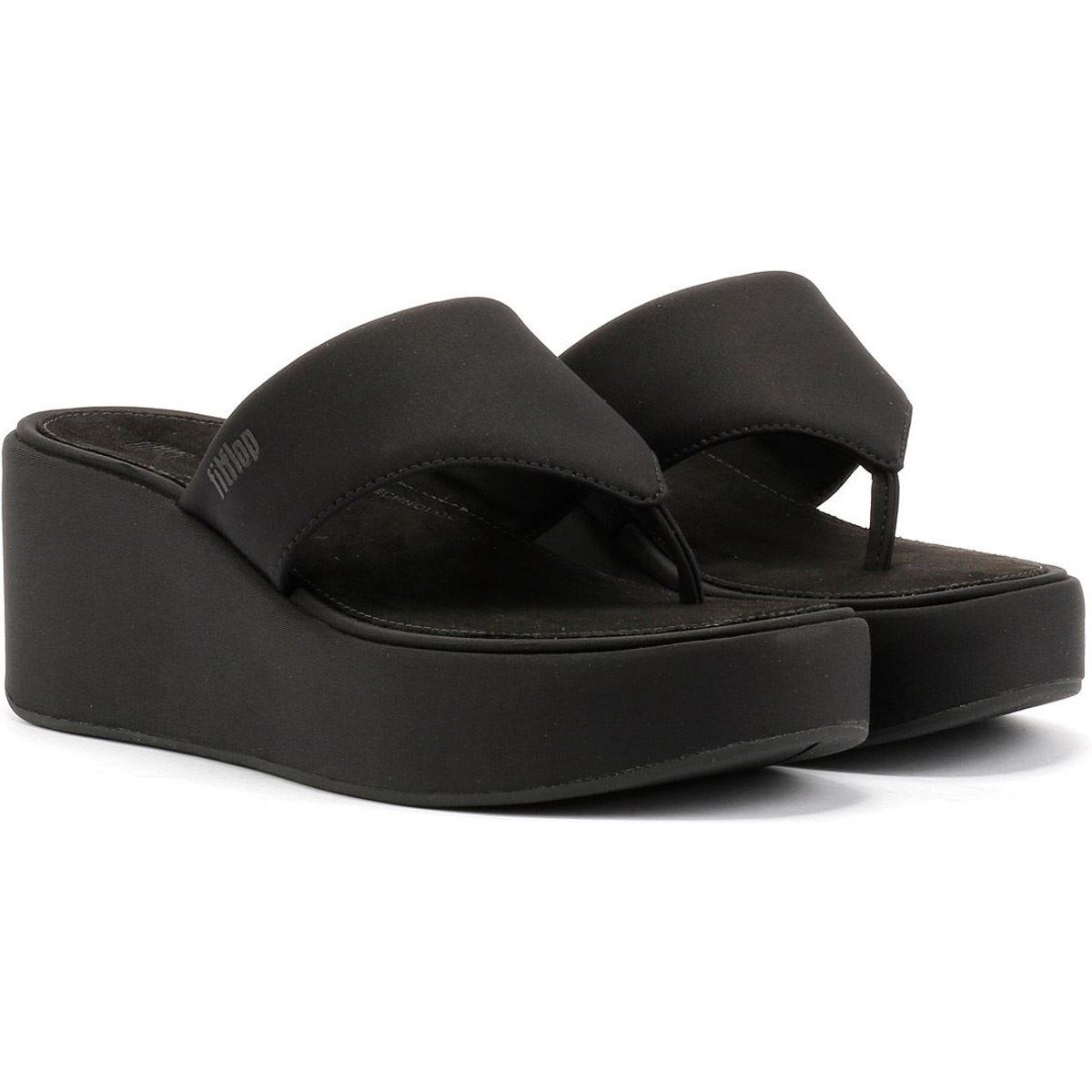 Plateau Keil Zehentrenner Sandalen