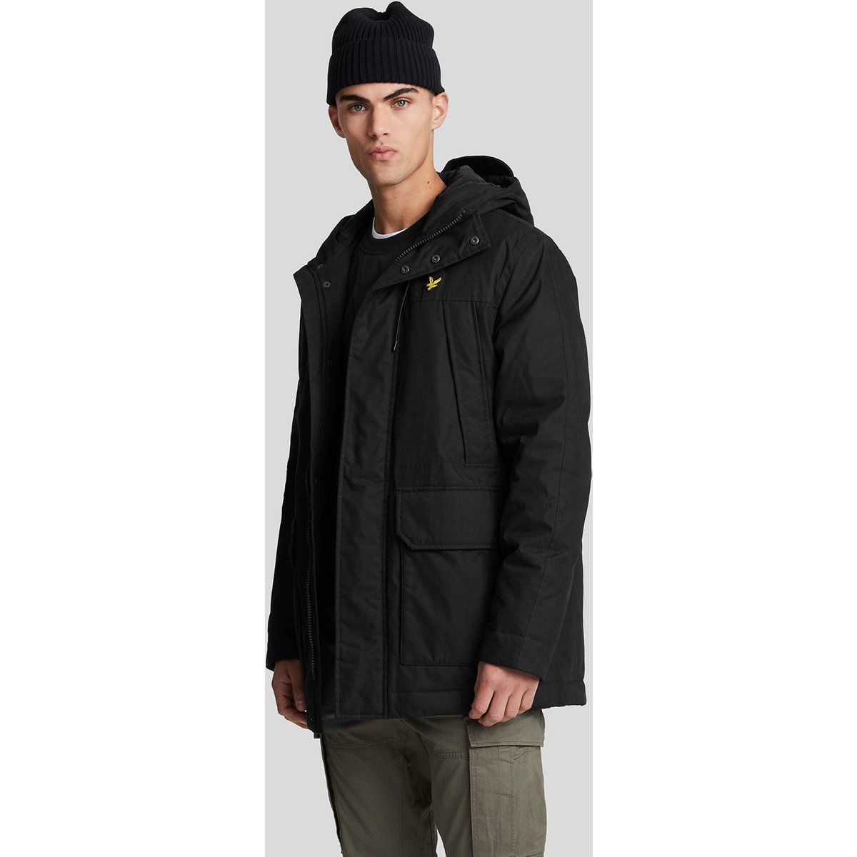 Herren Microfleece gefütterter Parka Jacke