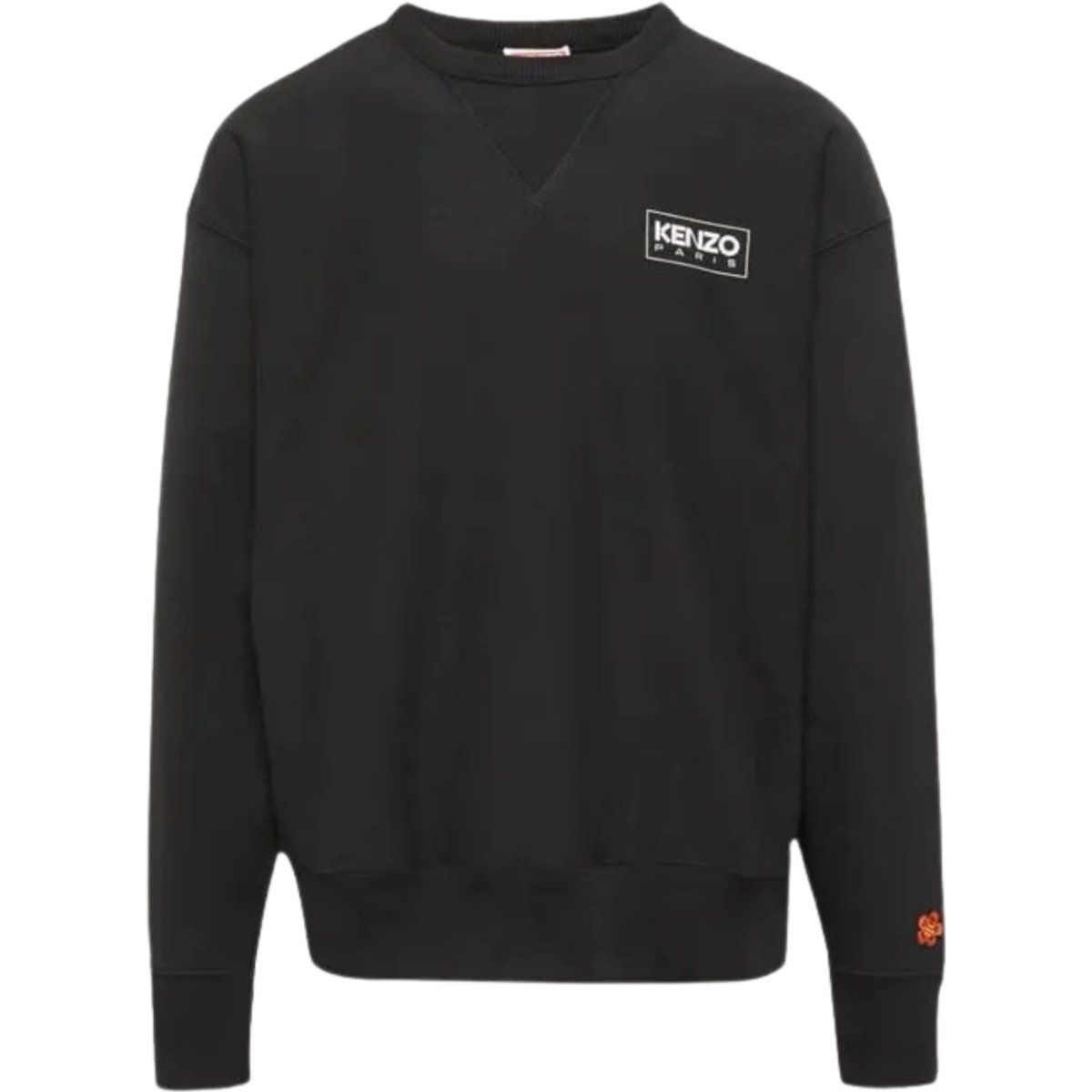 Minimalistisches Baumwoll-Sweatshirt mit Logo-Patch