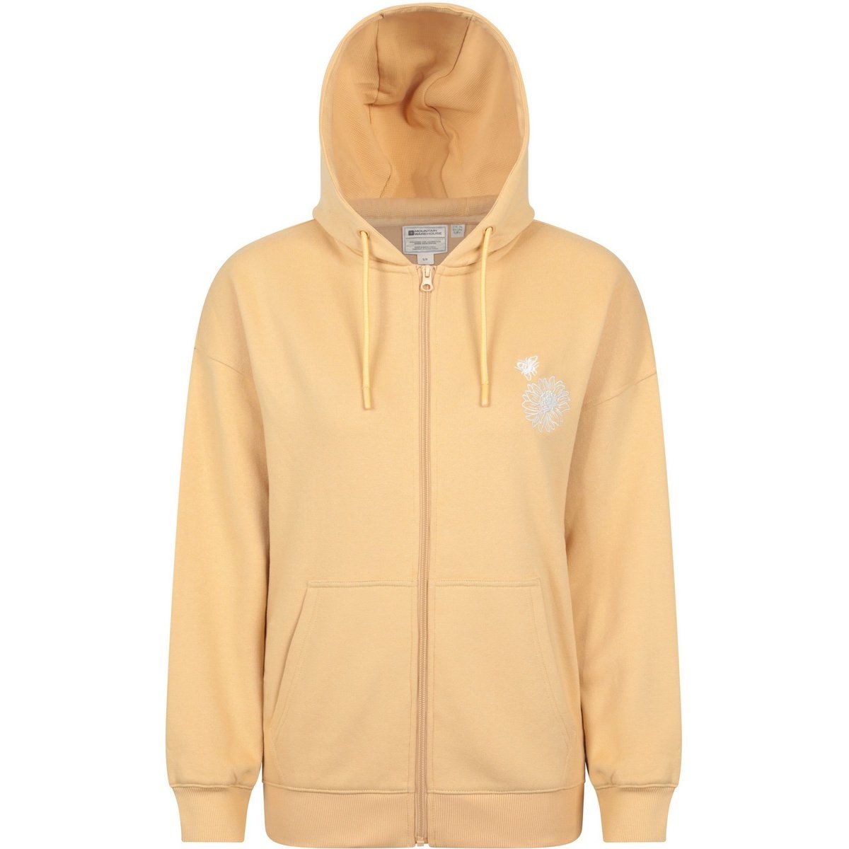 Bestickter Damen-Kapuzenpullover mit Reißverschluss