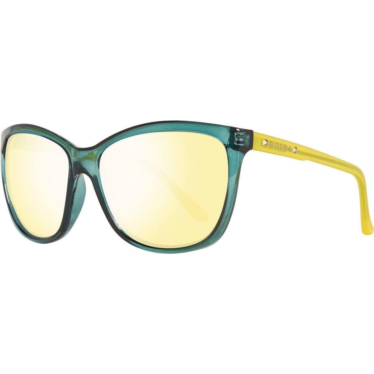 Grüne Sonnenbrille mit Schmetterlingsrahmen