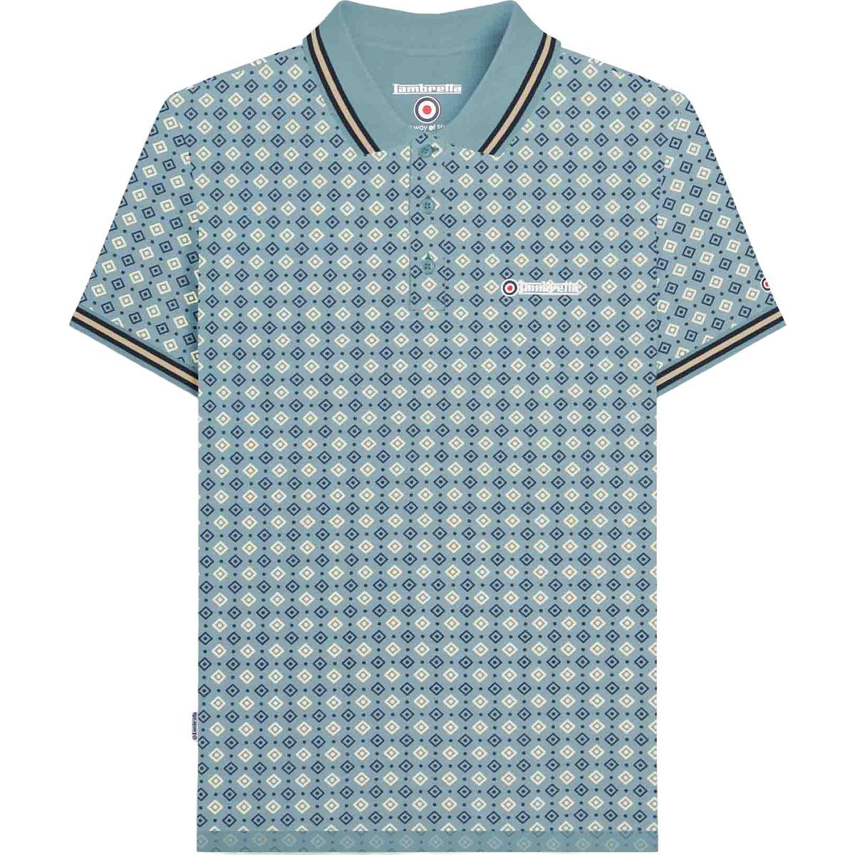 Lambretta - "SS25" Poloshirt für Herren (Rauchblau)