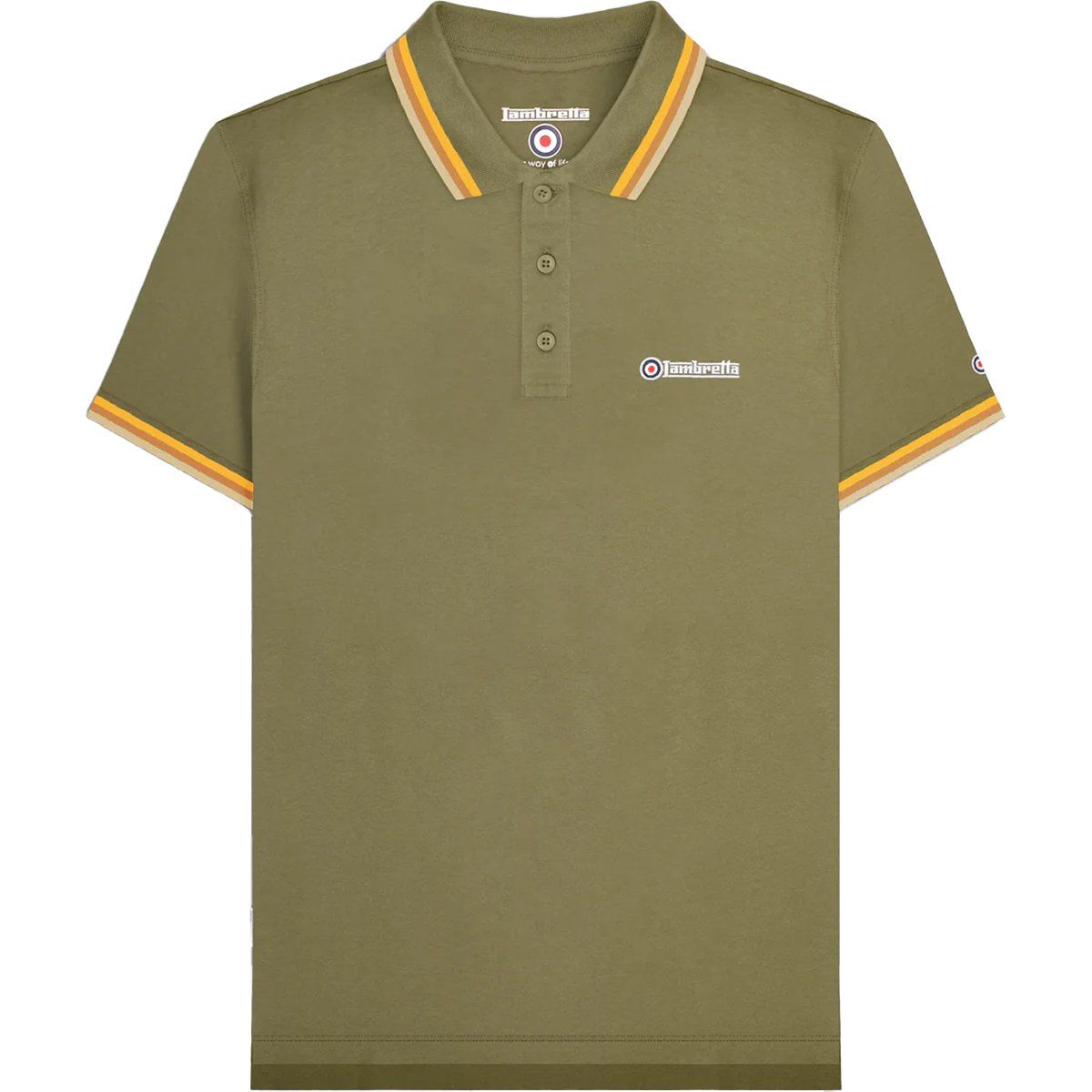 Herren Piqué Poloshirt mit Streifenbesatz