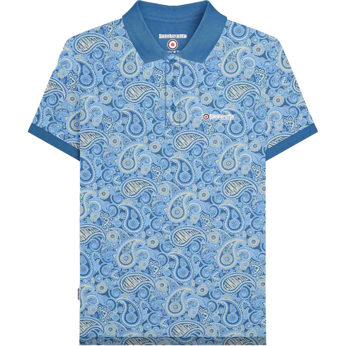 Lambretta - "SS25" Poloshirt Mit Markenzeichen für Herren (Dunkelblau/Holzasche)