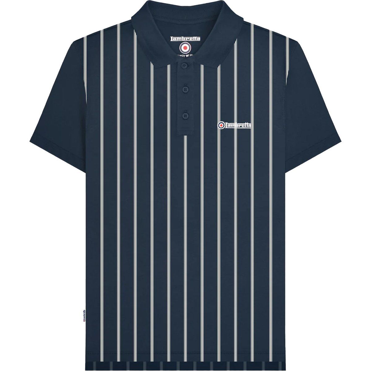 Lambretta - Poloshirt für Herren (Marineblau/Weiß)