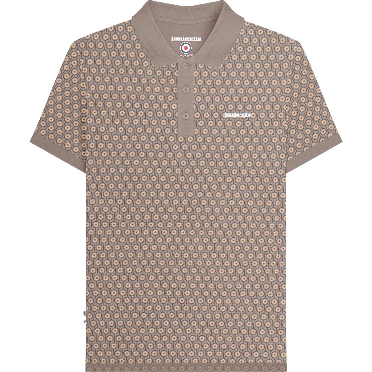 Baumwoll-Polohemd mit geometrischem Muster