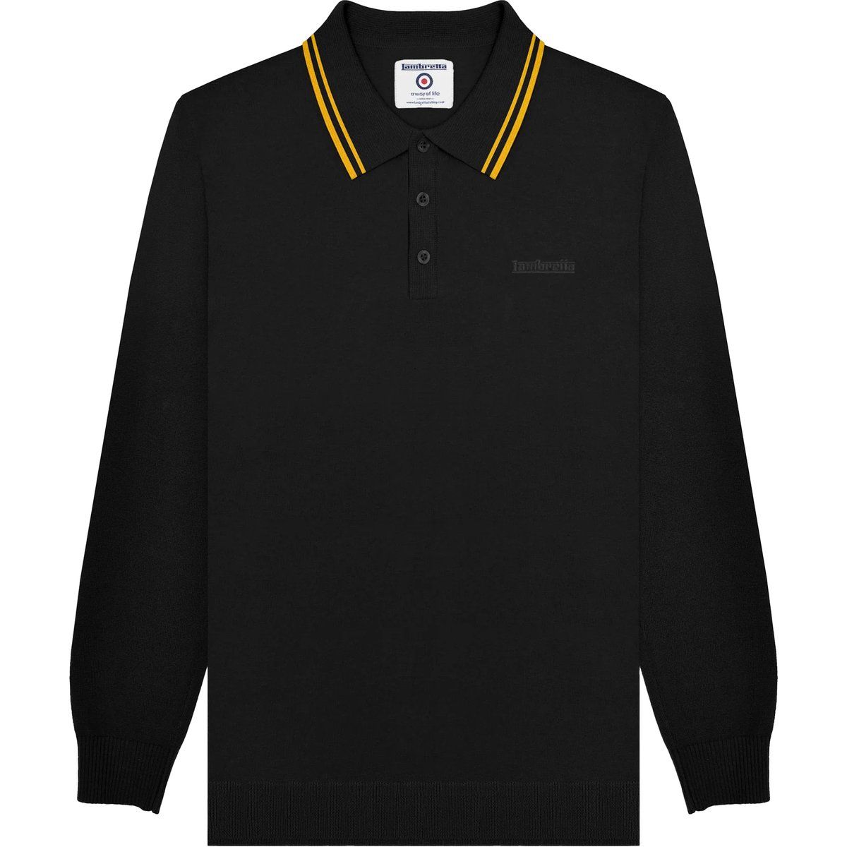 Langärmliges Piqué-Poloshirt