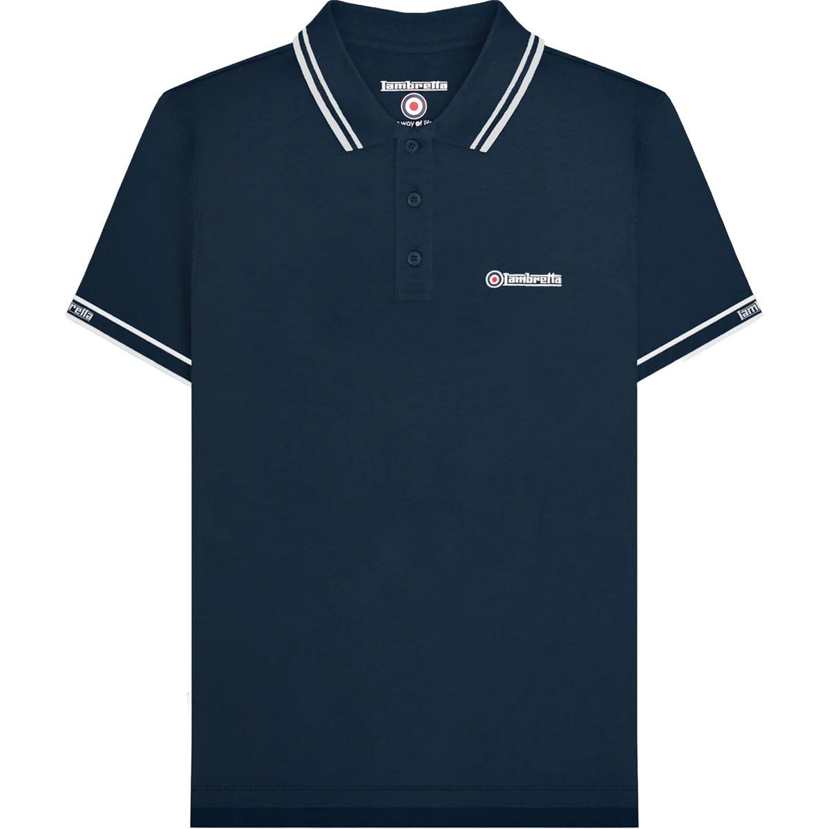 Klassisches Piqué-Poloshirt mit Kontraststreifen