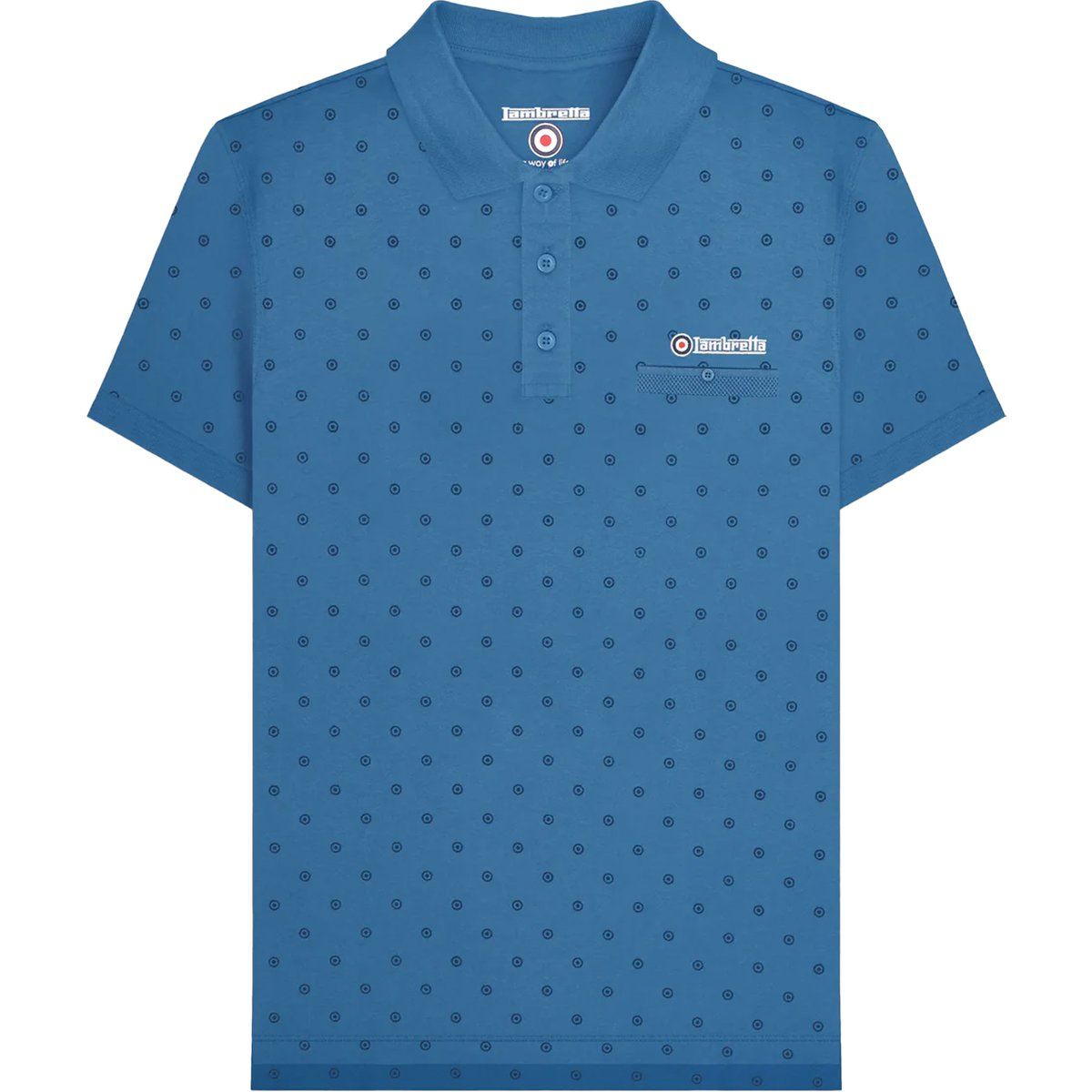 Piqué Poloshirt mit Muster