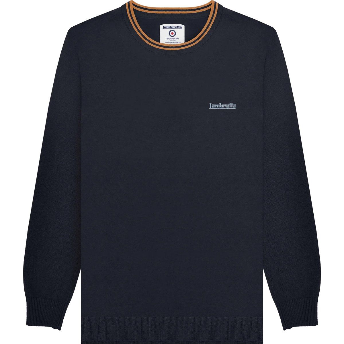 Pullover mit gestreiftem Rundhalsausschnitt