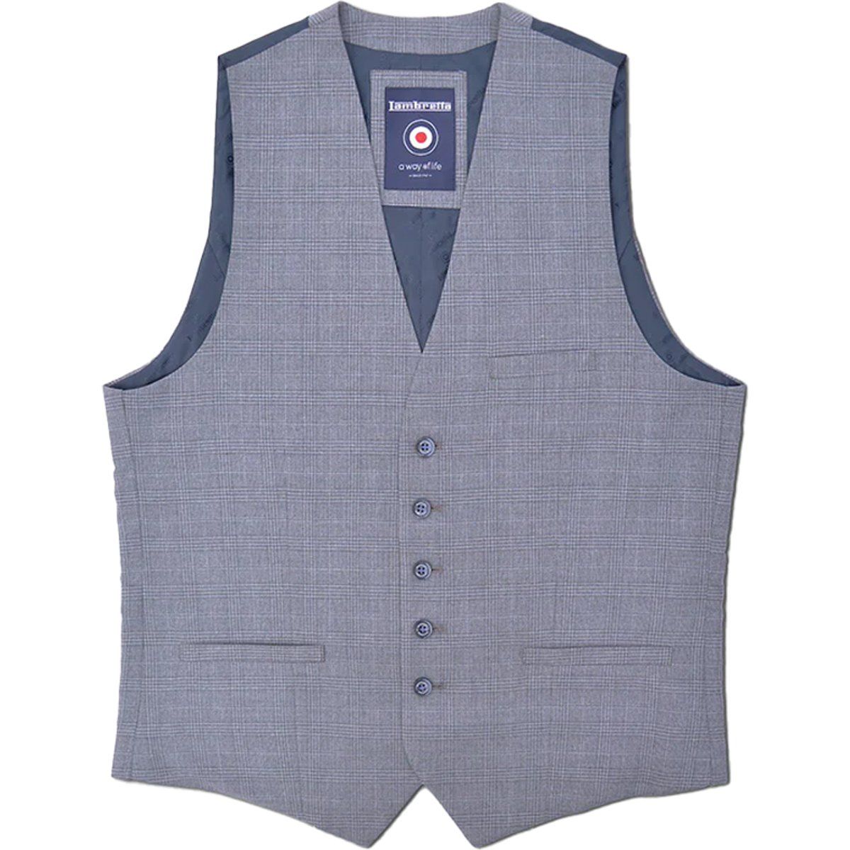 Herren Slim Fit Plaid Weste