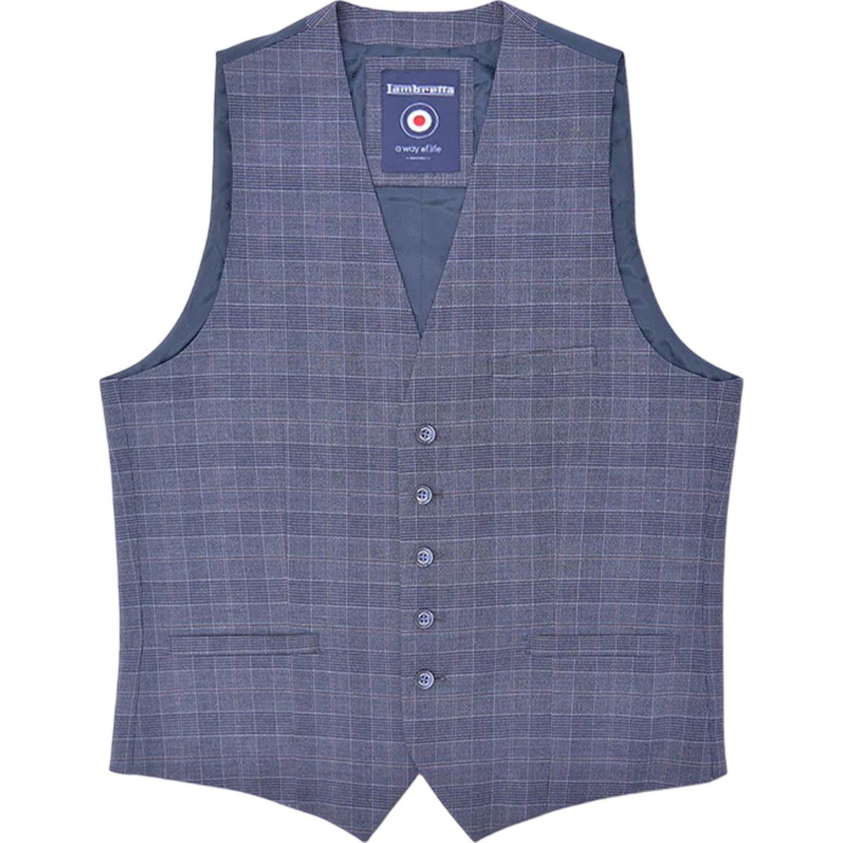Herren Slim Fit Karierte Weste