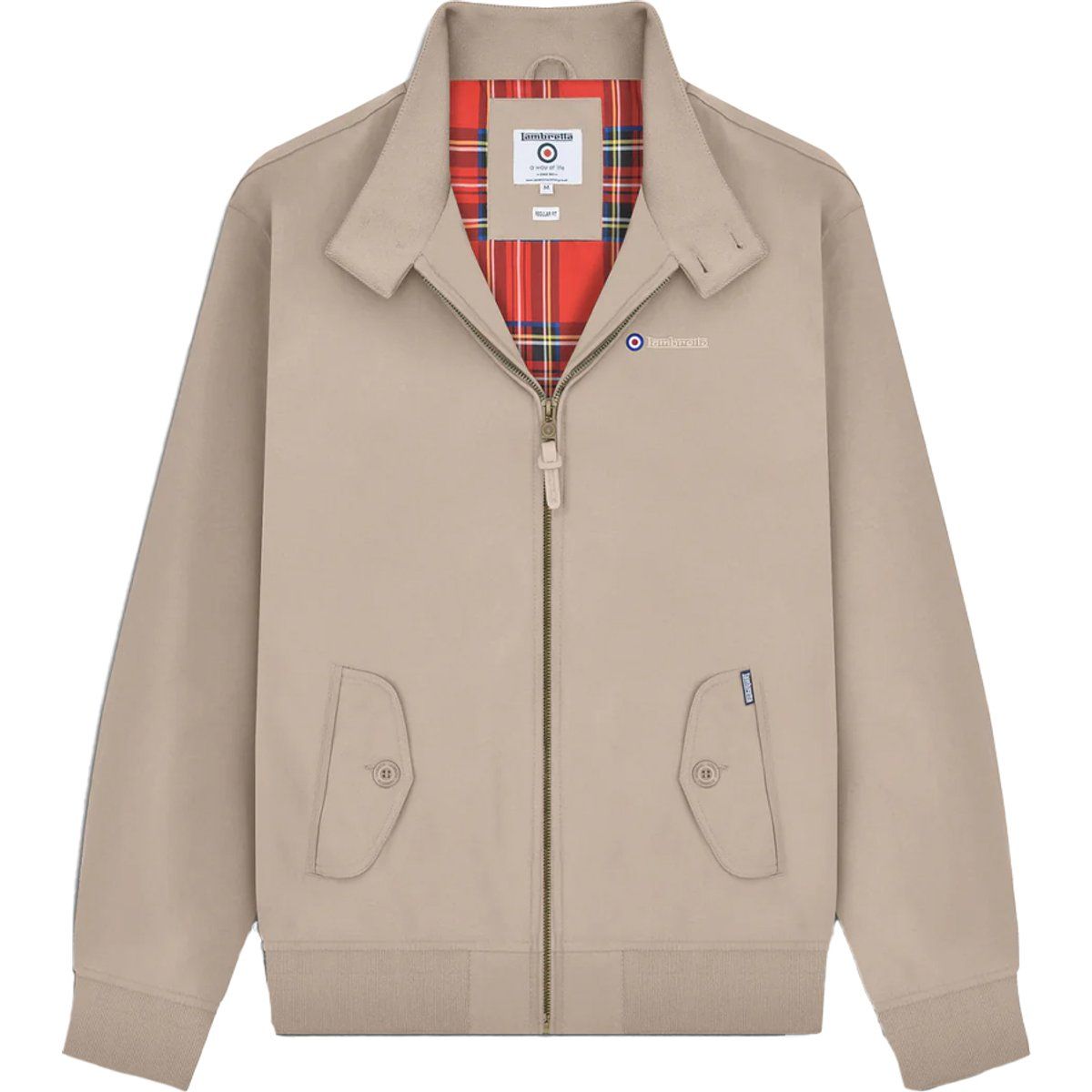 Klassische Harrington-Jacke mit Tartanfutter