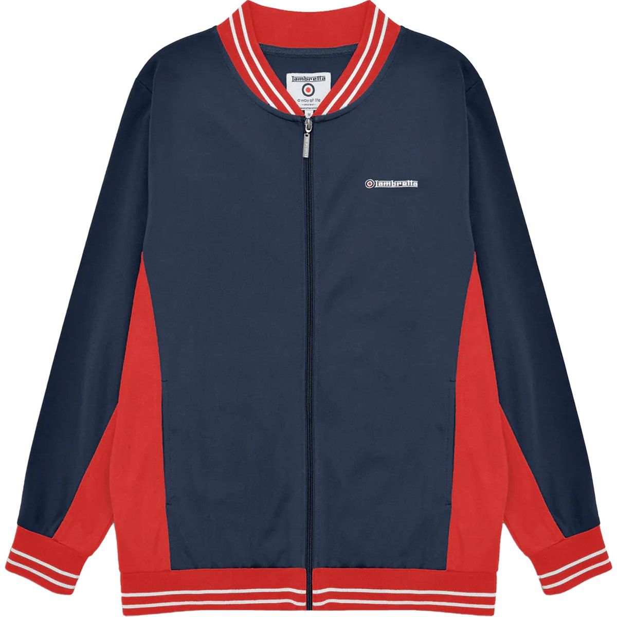 Trainingsjacke im Retro-Stil aus Trikotstoff