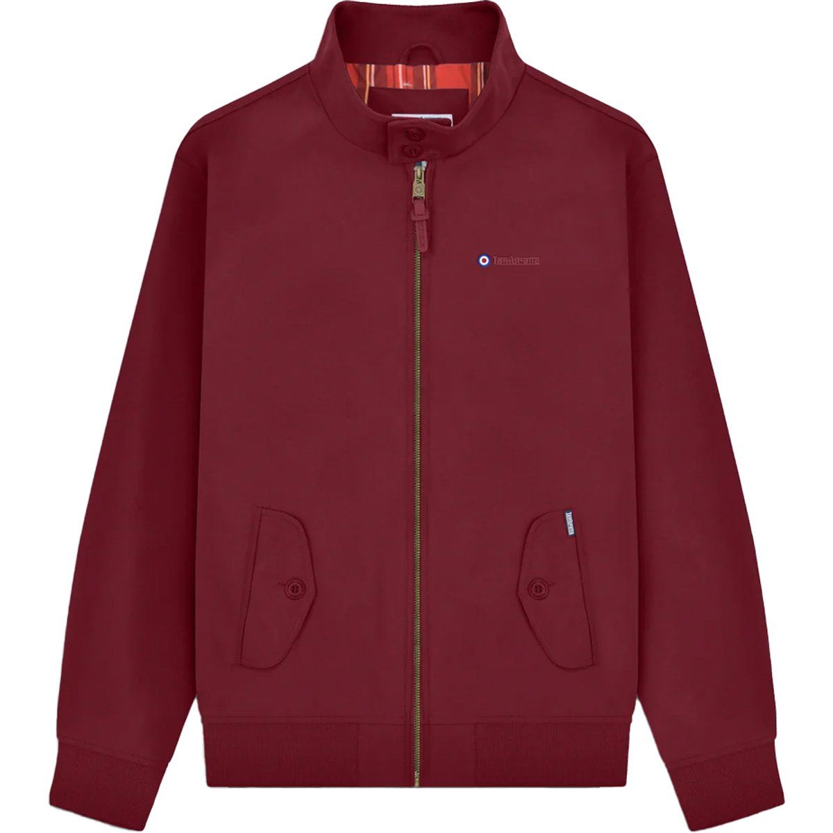 Burgunderrote Harrington-Jacke für Herren