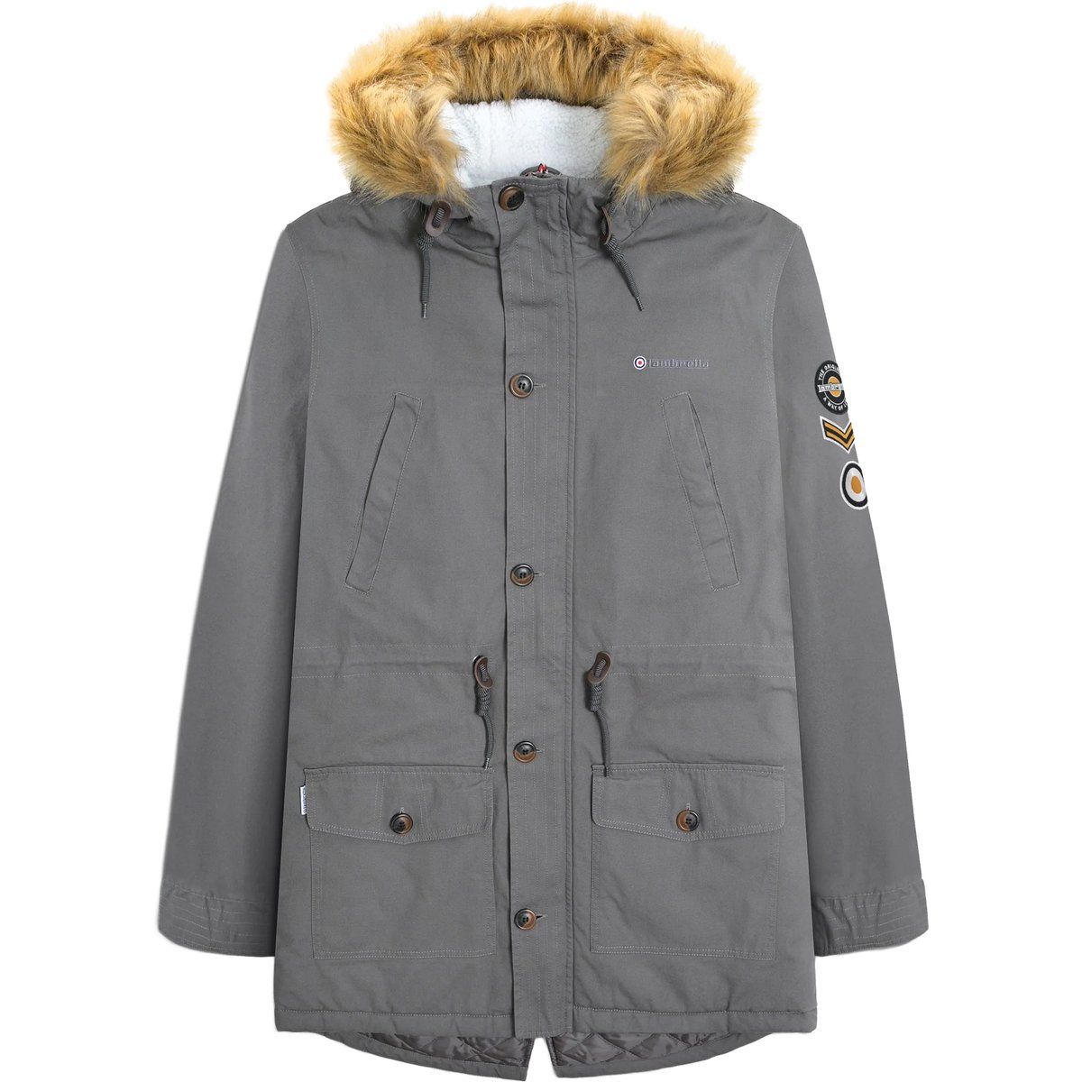 Lambretta - Parka Sherpa-Futter für Herren (Granitgrau)