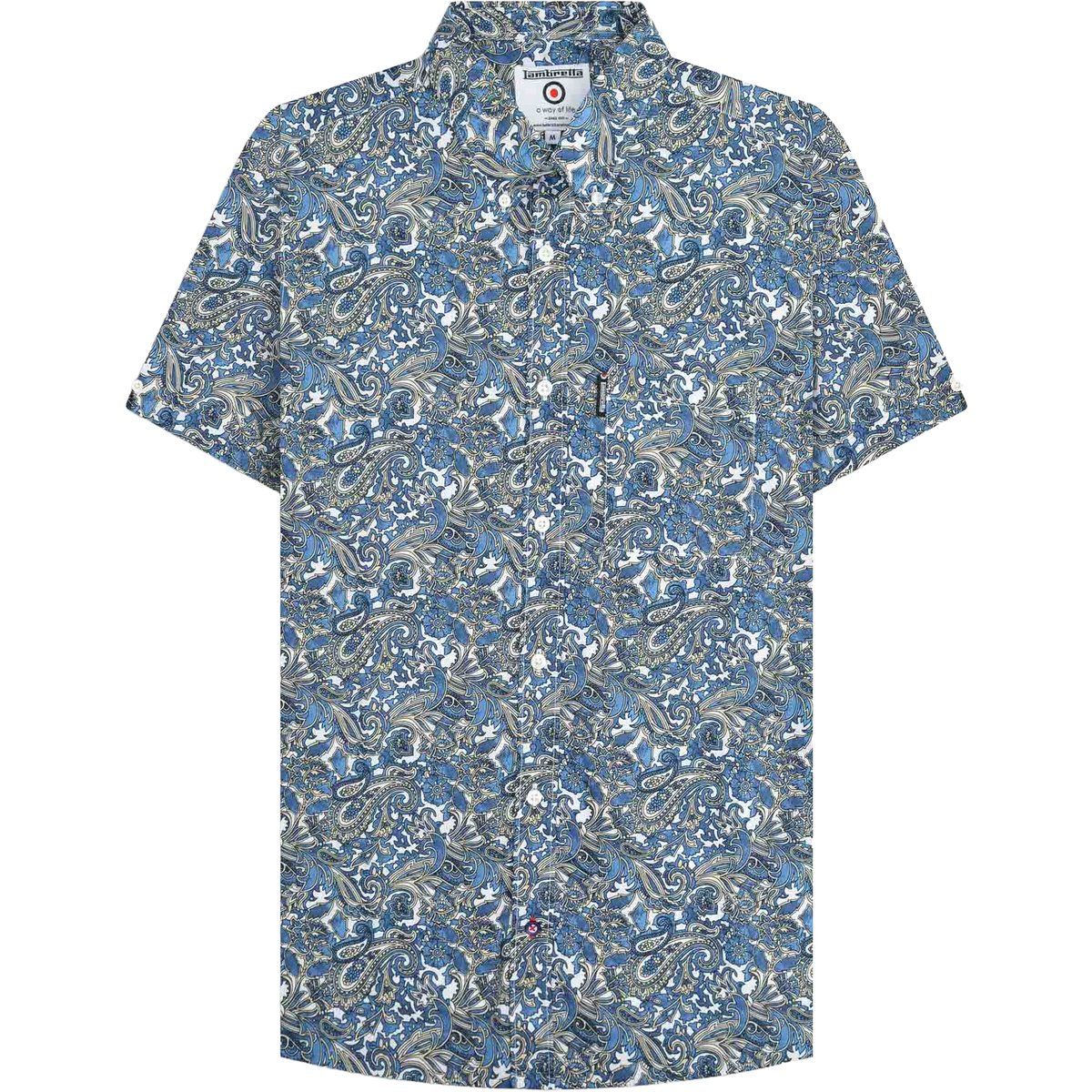 Kurzarmhemd mit Paisley-Muster