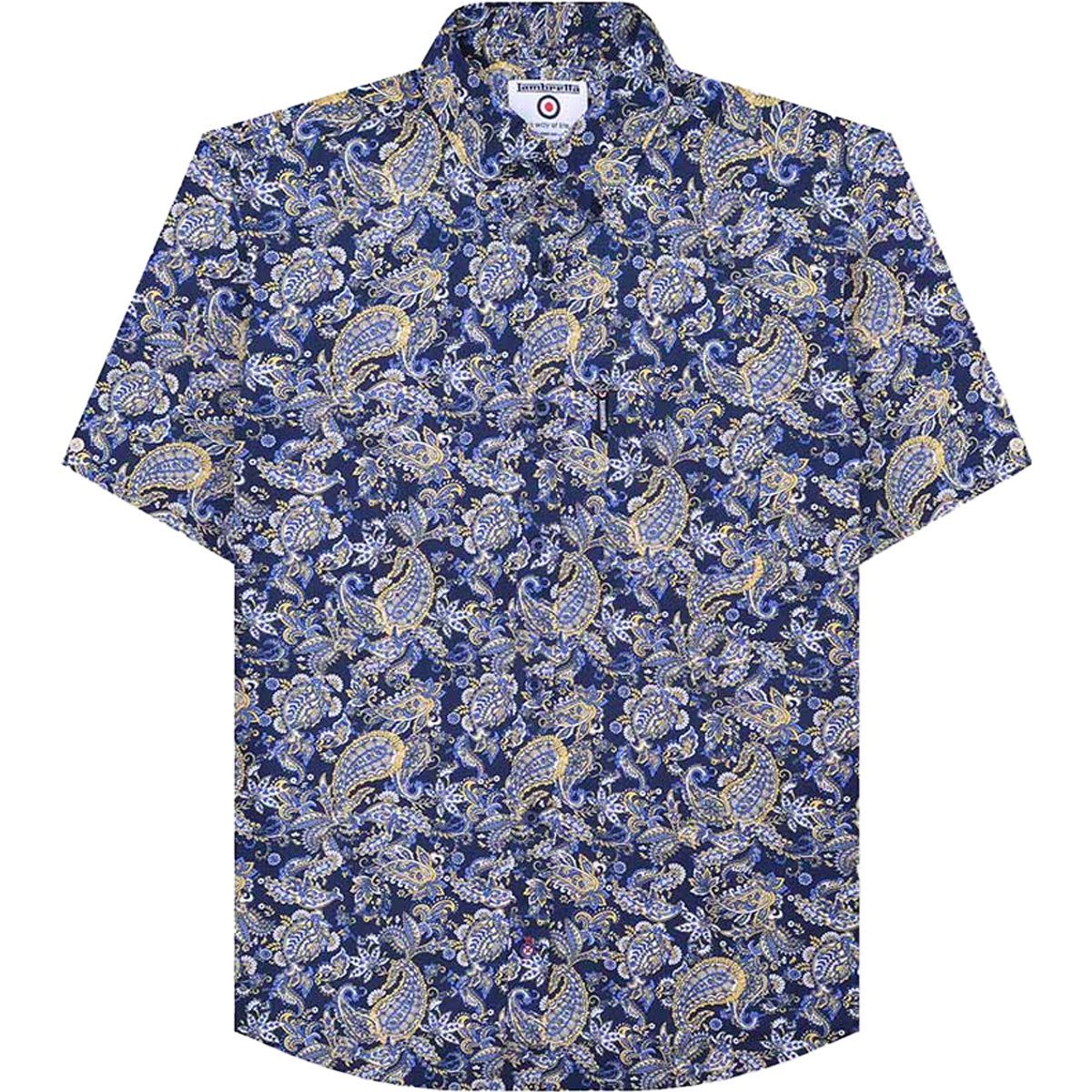 Kurzärmeliges Hemd mit Paisley-Muster