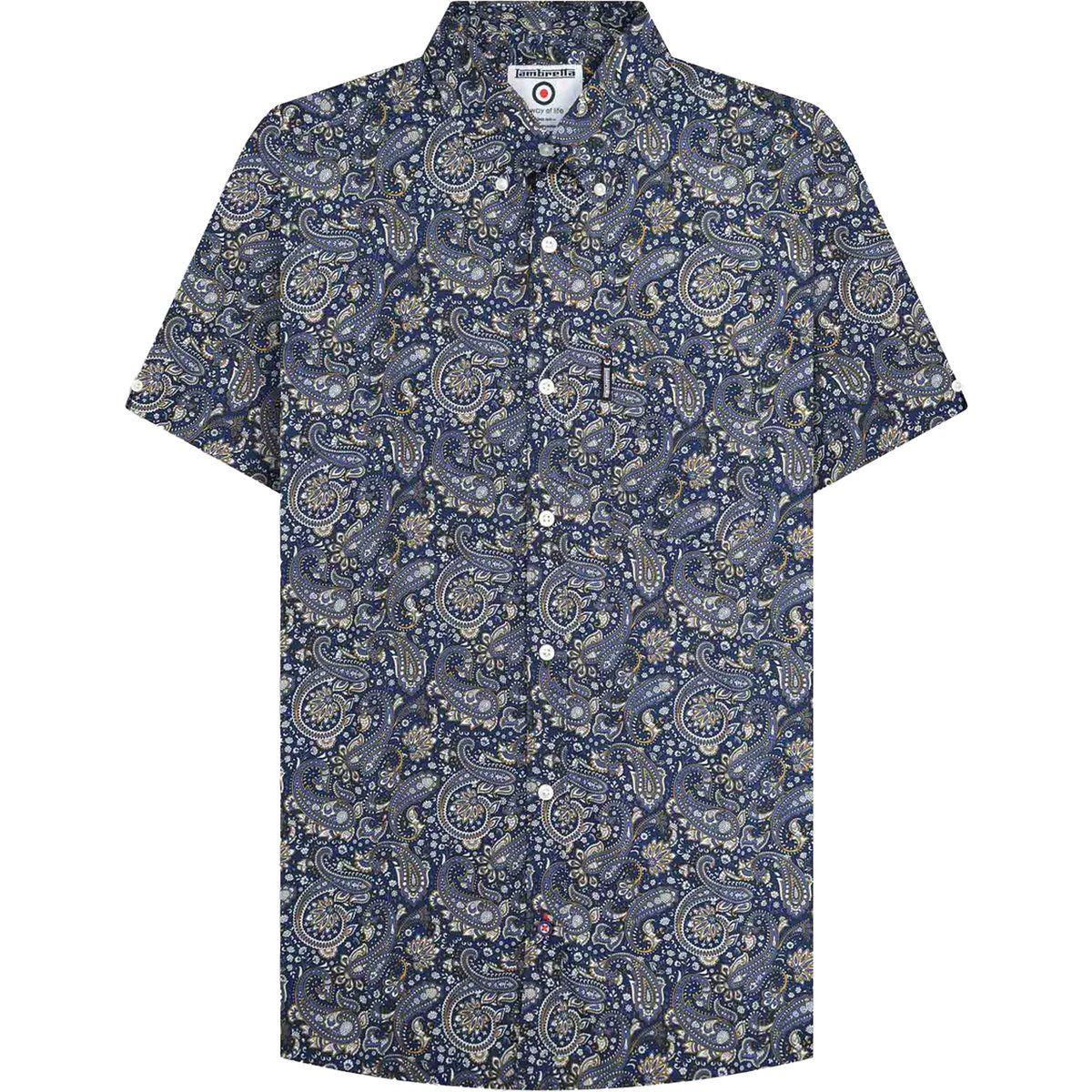 Kurzärmeliges Hemd mit Paisley-Muster