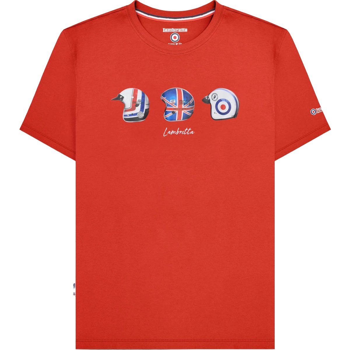 T-Shirt mit Retro-Helm-Grafik