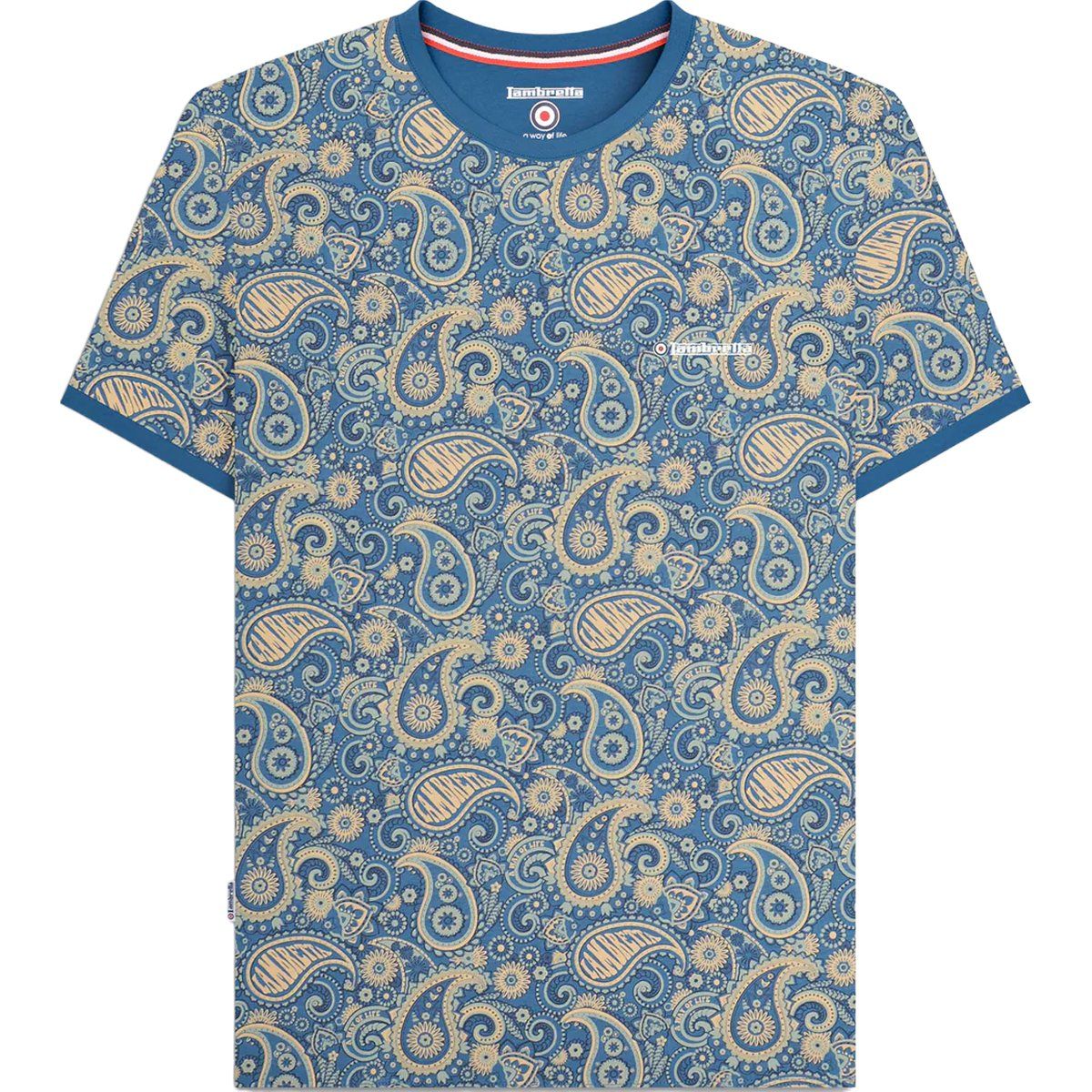 Baumwoll T-Shirt mit Paisley-Muster