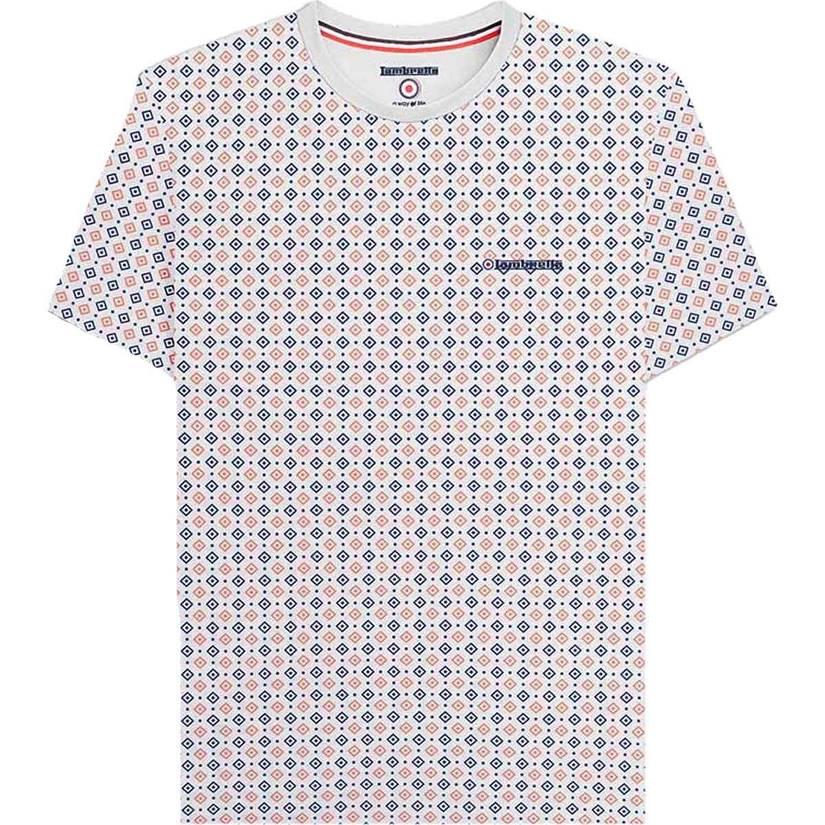 T-Shirt mit Allover-Print und kurzen Ärmeln