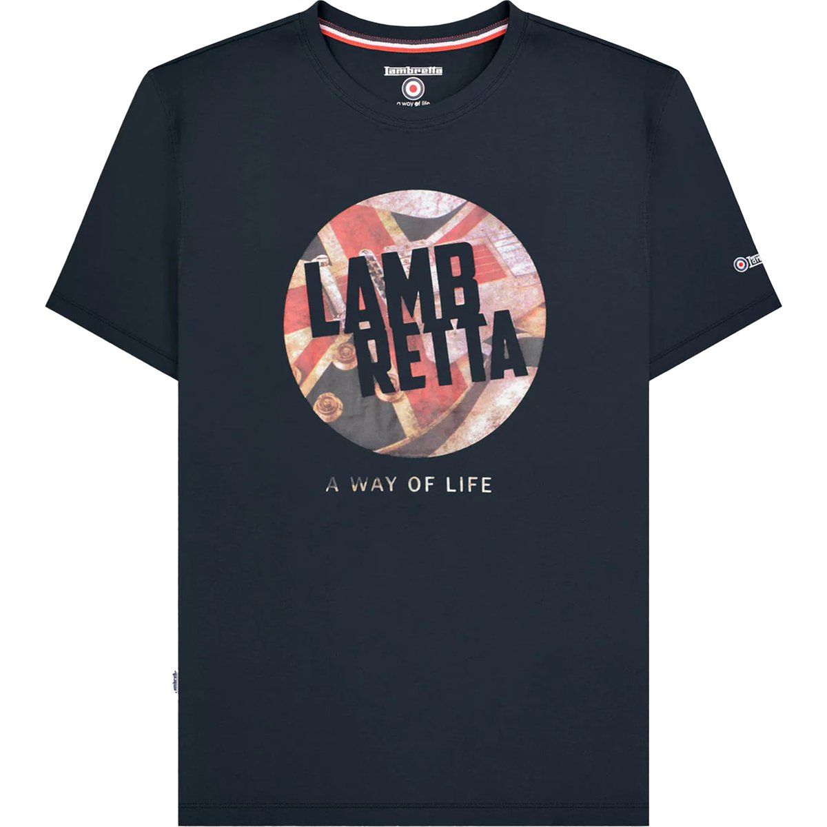Lambretta Herren T-Shirt mit Union Jack Grafik