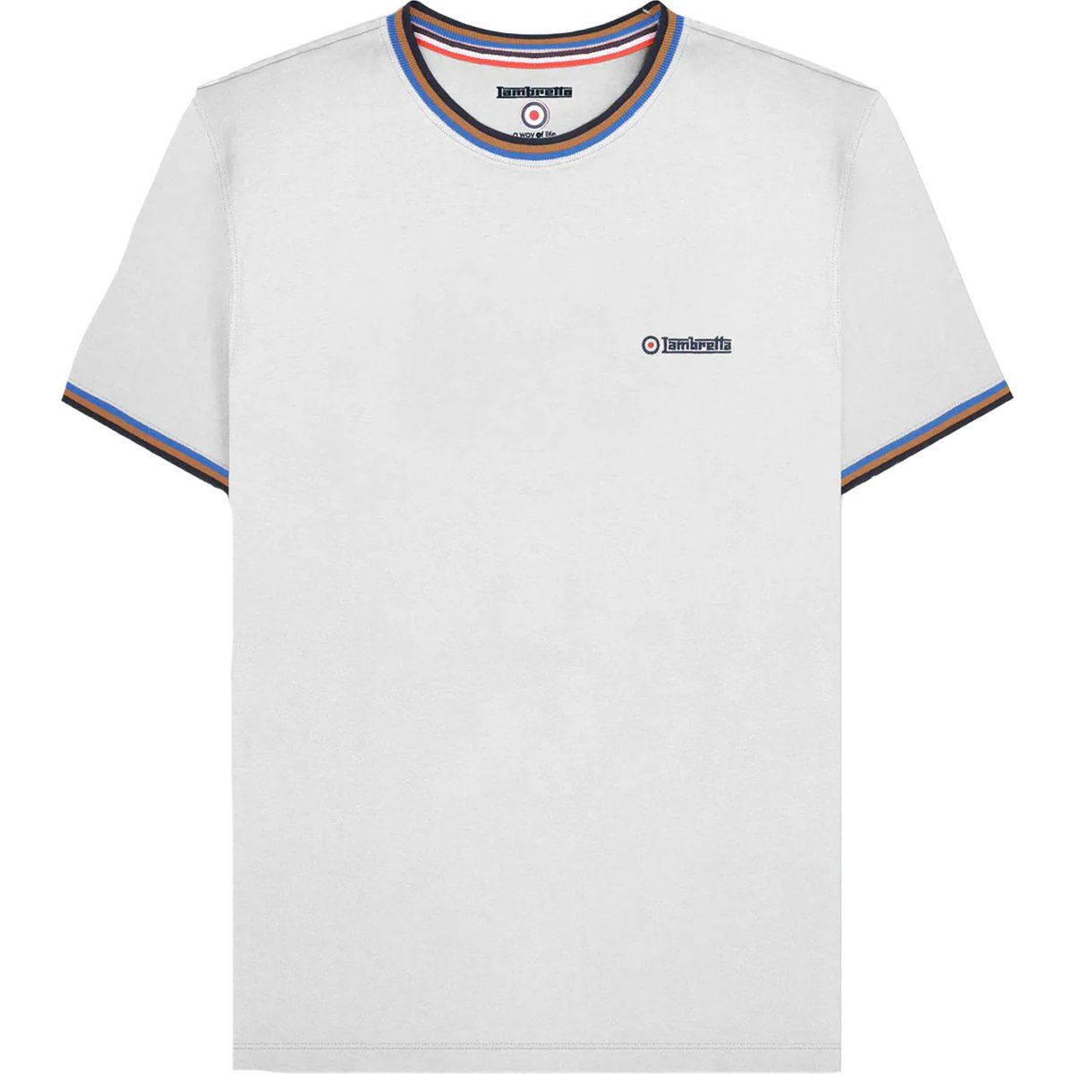 Lambretta - "SS25" T-Shirt für Herren (Weiß/Marineblau/Tabak/Königsblau)