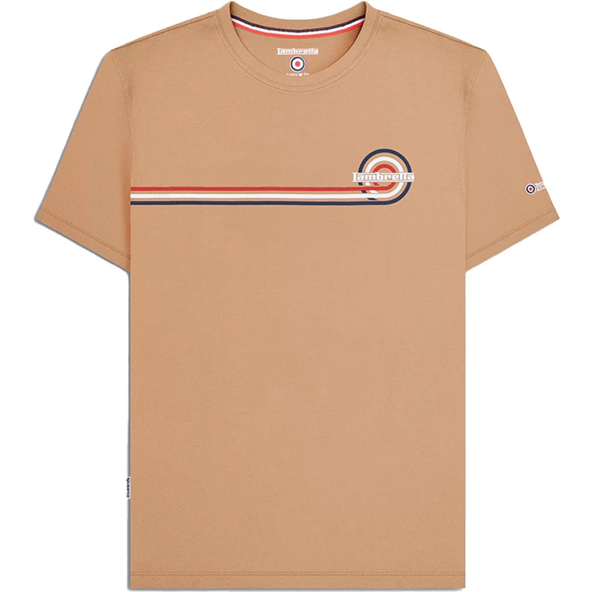 Herren Retro Streifen Logo T-Shirt