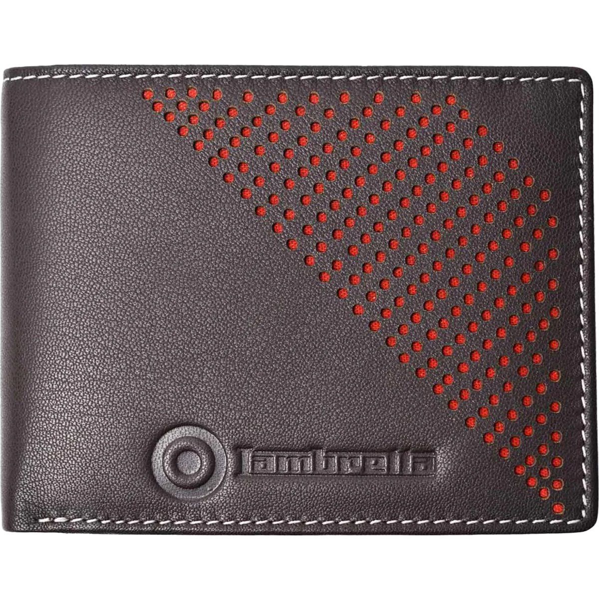 Leder Bi-Fold Geldbörse mit Perforierung