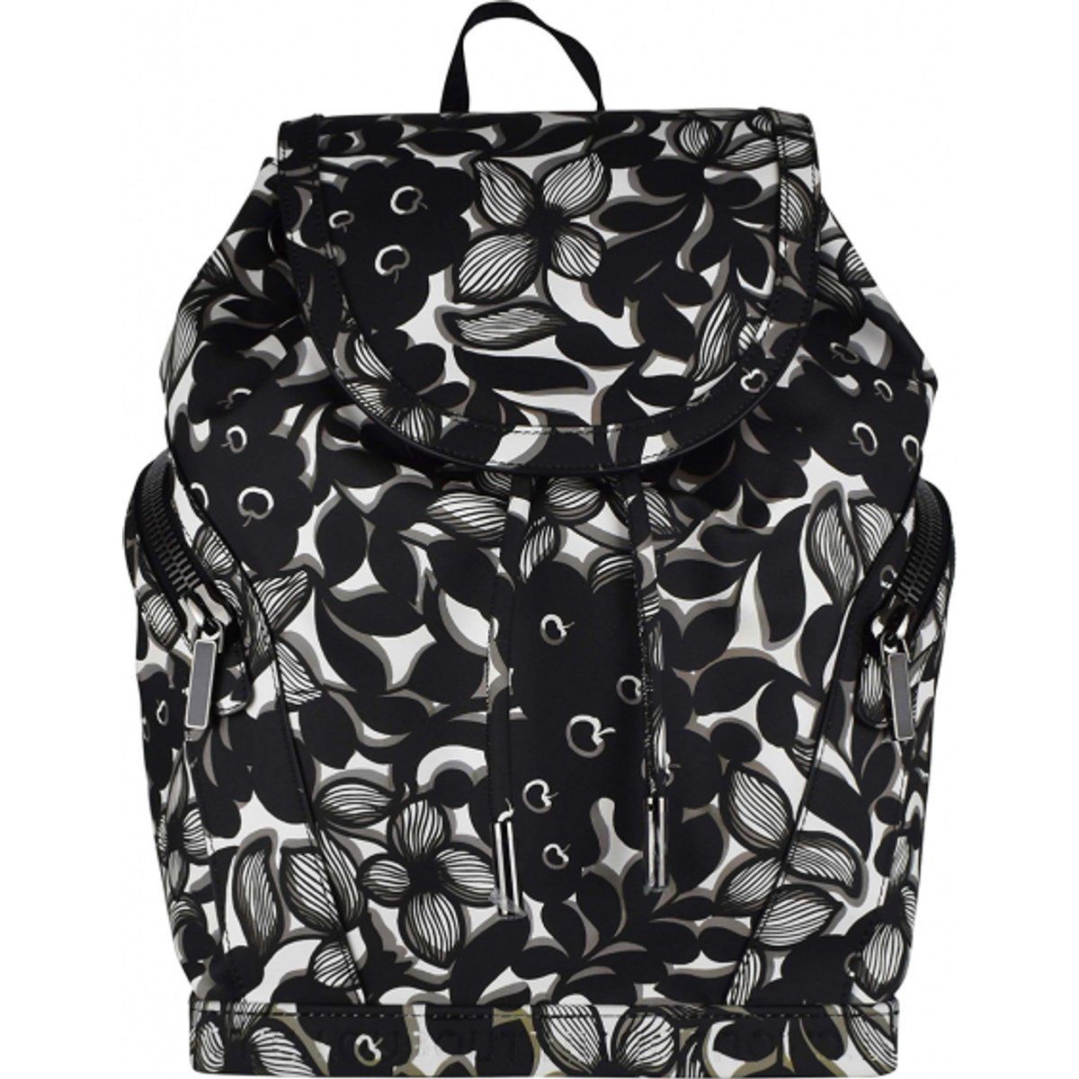 Rucksack mit Blumendruck und Kordelzug