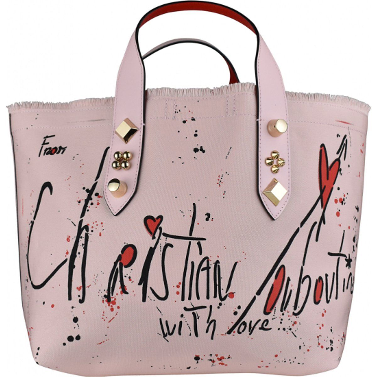 Rosa Handtasche mit Logo-Print