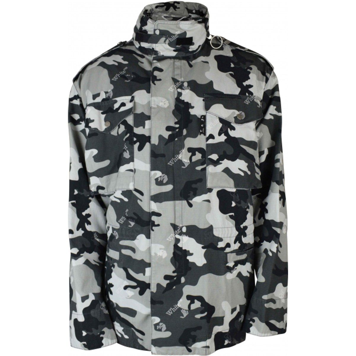 Feldjacke mit Camouflage-Print aus Baumwolle
