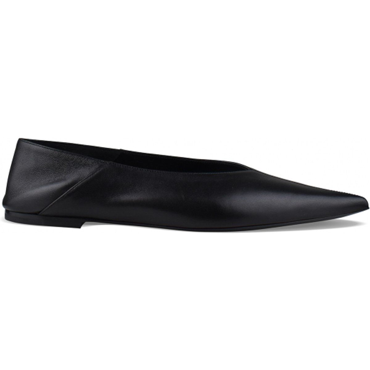 Ballerinas aus Leder mit spitzer Zehenpartie