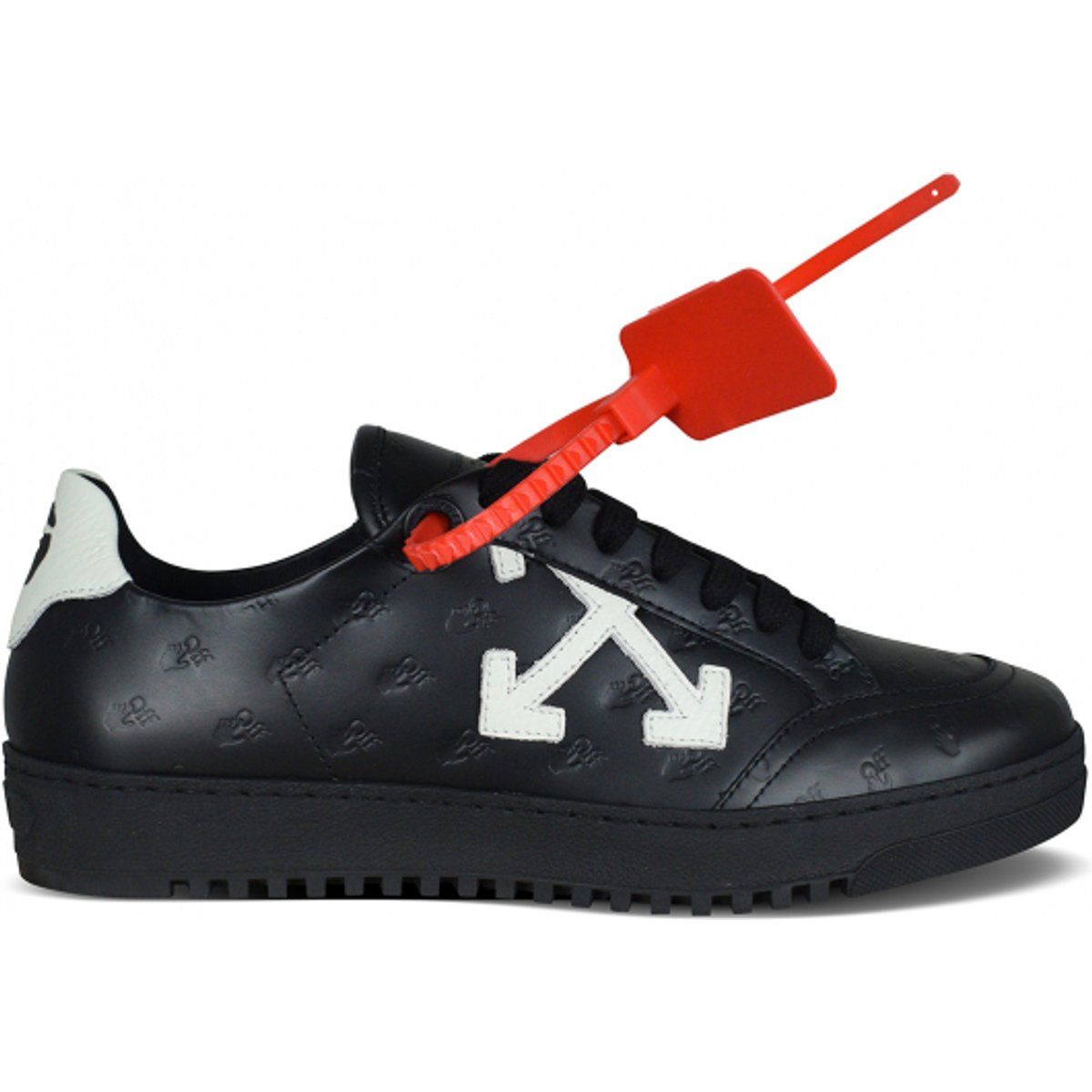 Low Vulcanized Sneaker aus geprägtem Leder