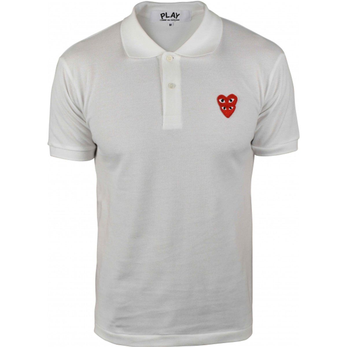 Klassisches Weißes Polohemd mit Herzlogo