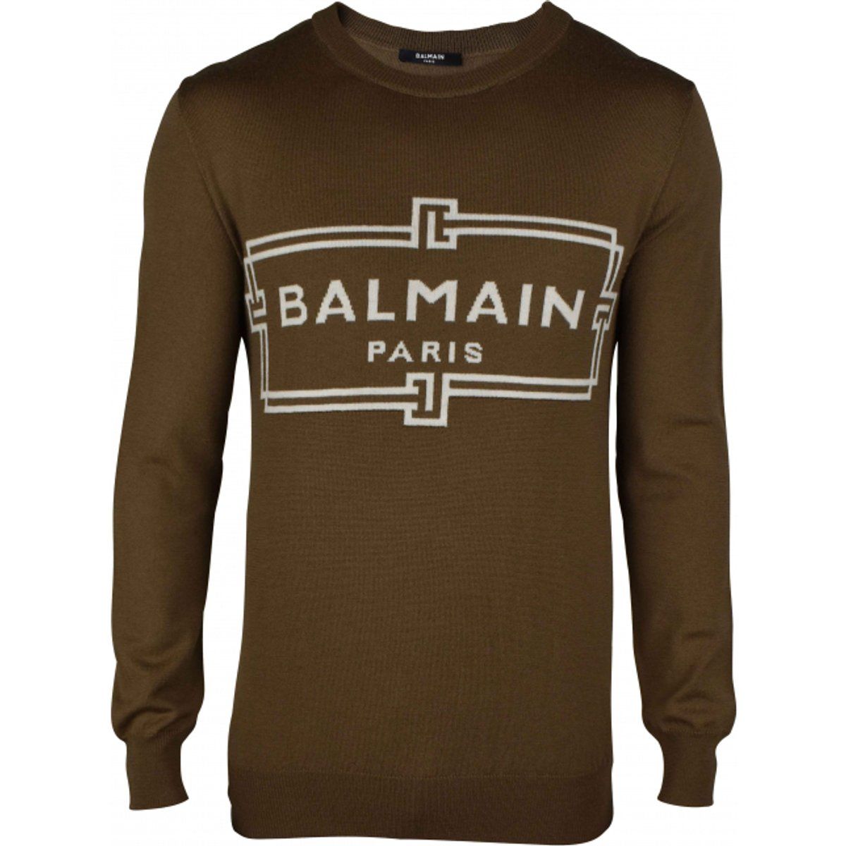 Logo Strickpullover aus Wolle