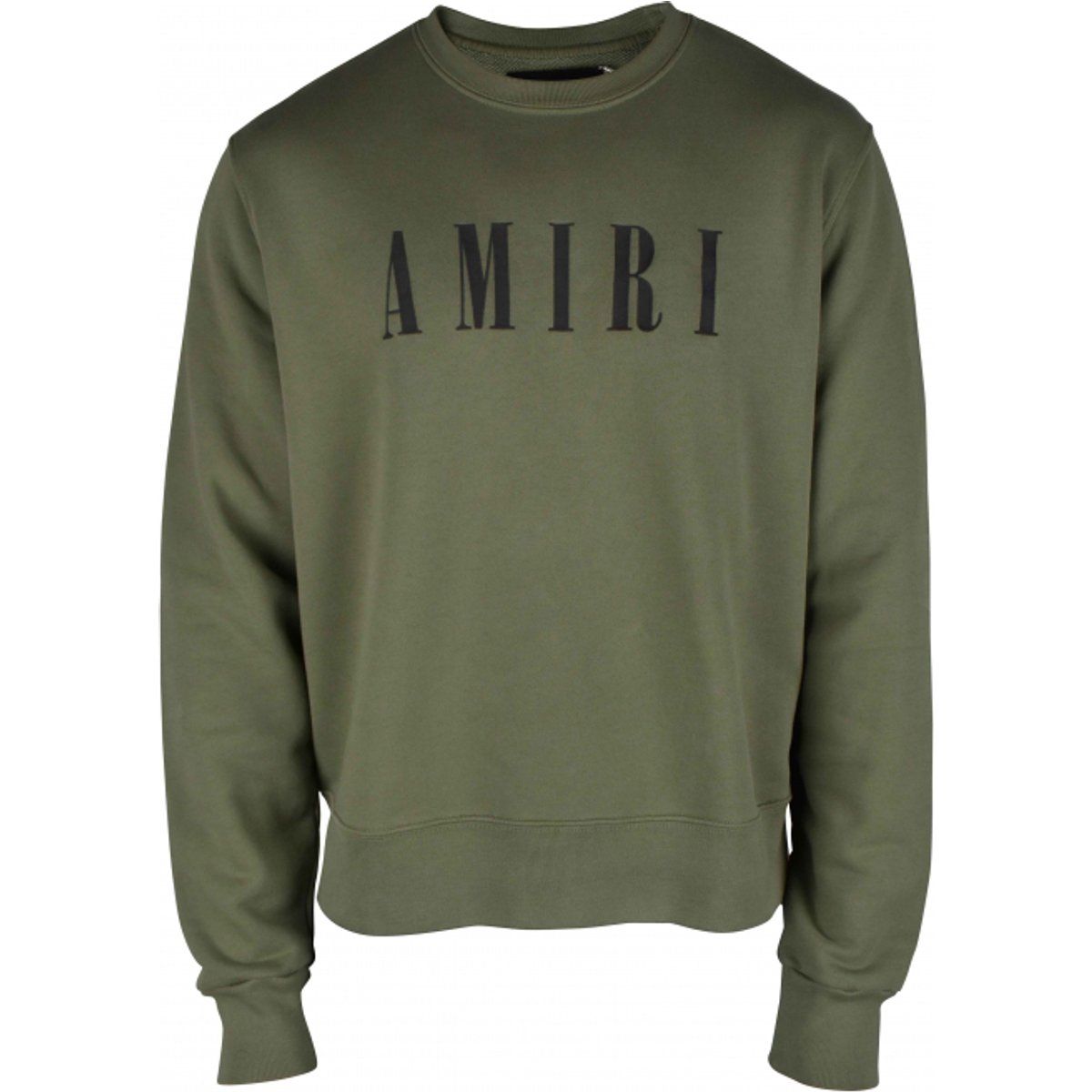 Grünes Sweatshirt mit Rundhalsausschnitt und Logo