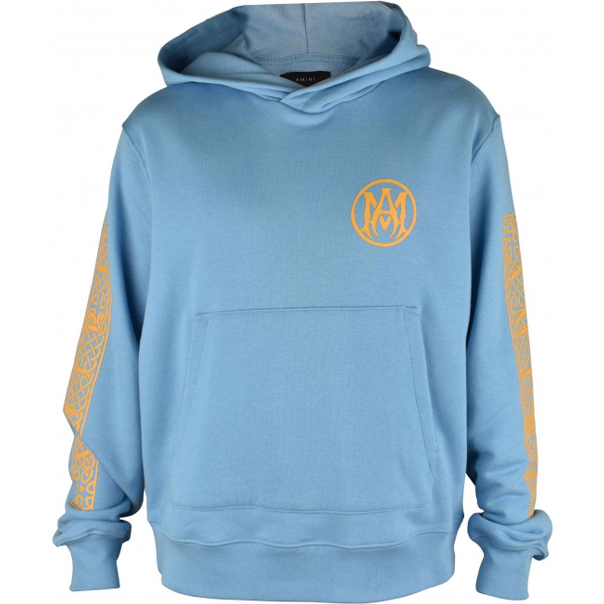 Blauer Baumwoll-Hoodie mit Logo-Print