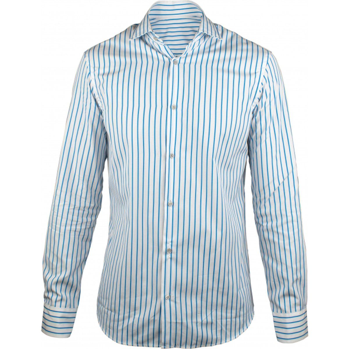 Gestreiftes Slim-Fit Langarmhemd